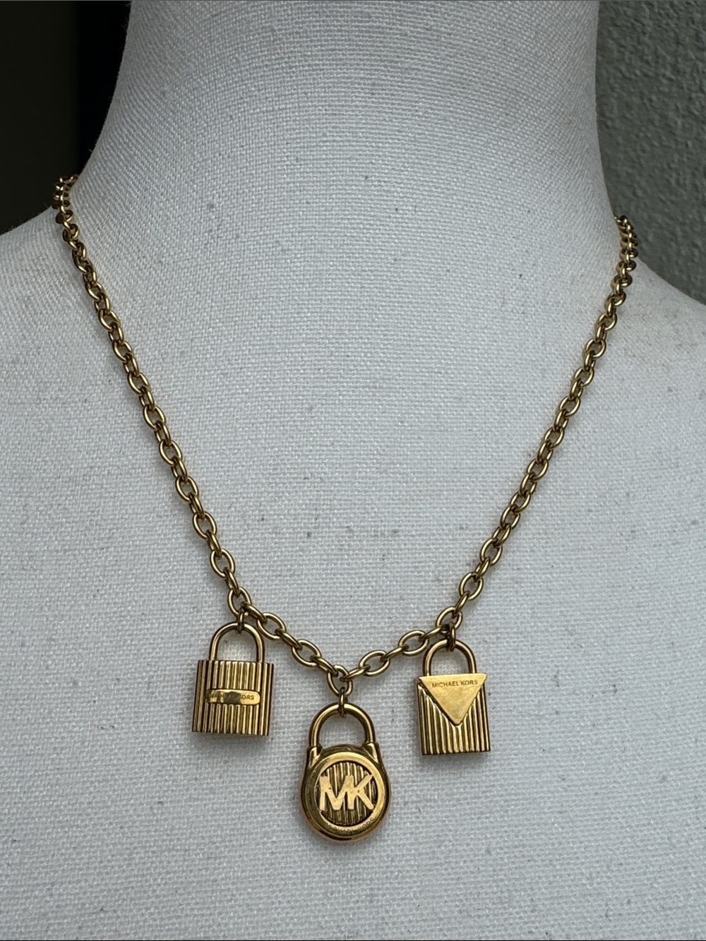 Michael Kors padlock charm necklace